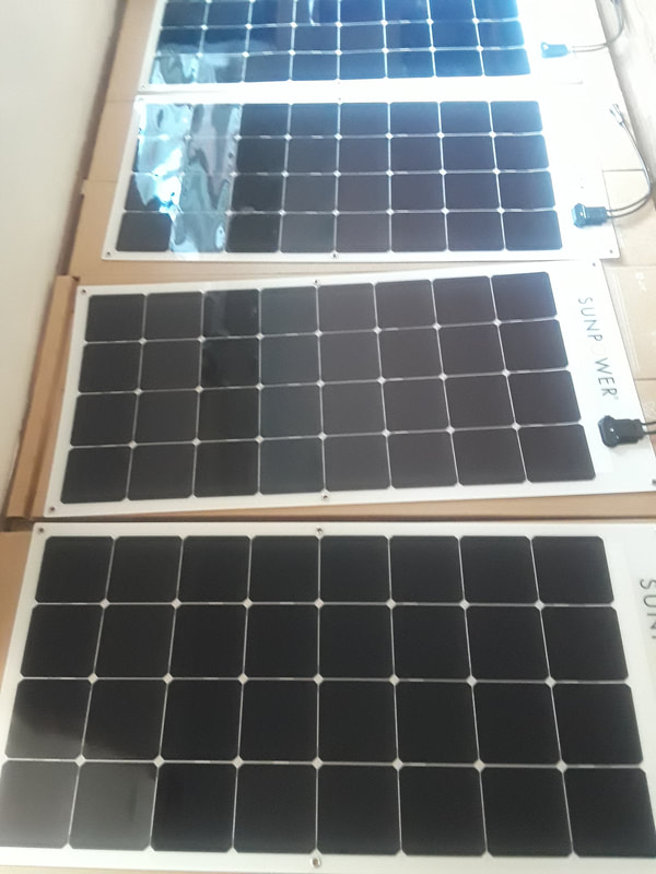 Lightweight 110 watt flexible solar panels.